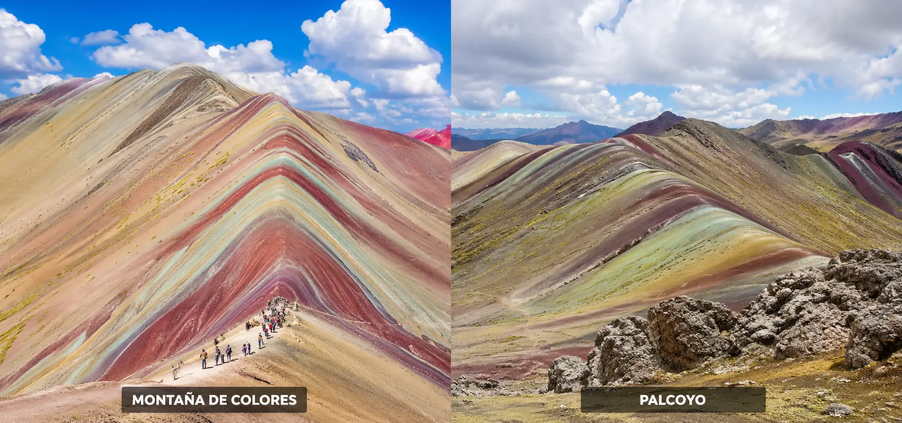 Palcoyo Tour vs Montaña 7 Colores — comparación de rutas desde Cusco